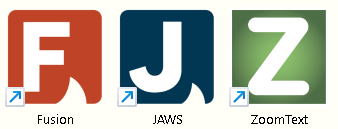 אייקונים 2026 של Fusion, Jaws, Zoomtext